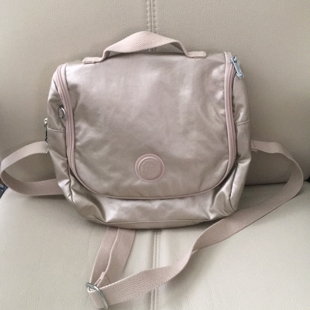 Kipling metallic gold lunch bag NWOT